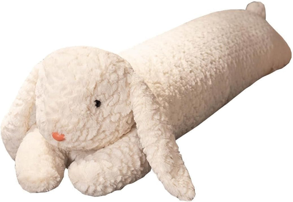 White Rabbit Plush Long Body Pillow 47 Inch