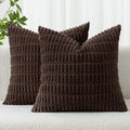 Cream White Boho Corduroy Striped Pillow Covers